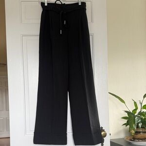 Elegant Charcoal Wide-Leg Pants